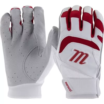 Marucci Signature Baseball Batting Gloves Mbgsgn3y Youth Large White Red Nwt • $14.99