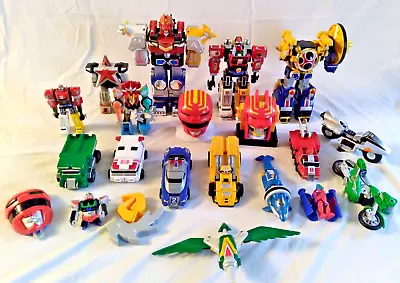 Vintage Bandai Power Rangers Megazords Robots Vehicles & Micro Playsets Lot • $189.99