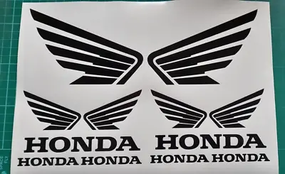 HONDA WINGS DECALS - LARGE SET X 7.  Choice Of 19 Colours • £5.75