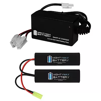 Mighty Max 9.6V 2000mAh REPLACES 450 FPS JG AK47 RAS TCW RIFLE BATTERY + CHARGER • $99.99