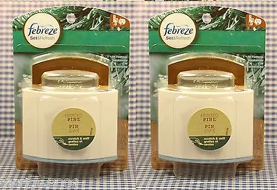 $14.99 • Buy 2 Febreze Set & Refresh FROSTED PINE Freshener Odor Eliminate Oil Refill  
