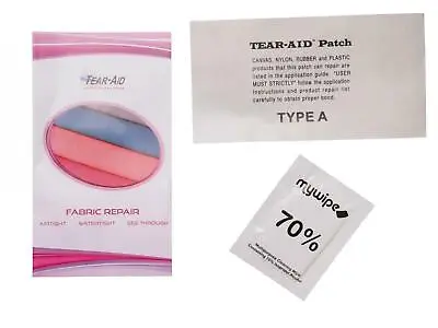 Tear Aid 6 X 3 Type A Fabric Rubber Canvas Repair Patch Kit • £4.99