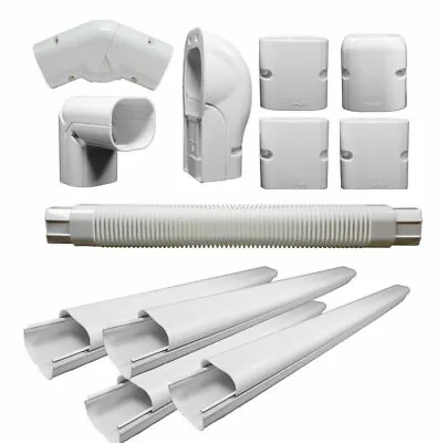 10 Ft PVC Decorative Line Cover Kit Set & Tubing 4  For Mini-split & Central A/C • $81