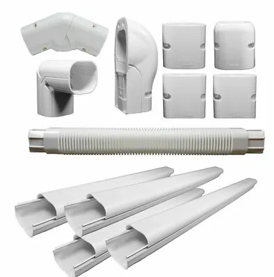 13 Ft PVC Decorative Line Cover Kit Set & Tubing 3  For Mini-split & Central A/C • $71