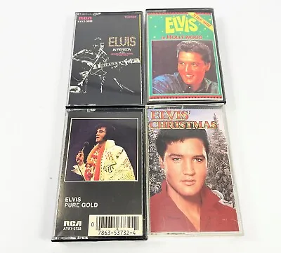Lot Of 4 Elvis Presley Cassettes Pre-Owned GC 1960s 1970s Christmas Hollywood • $8
