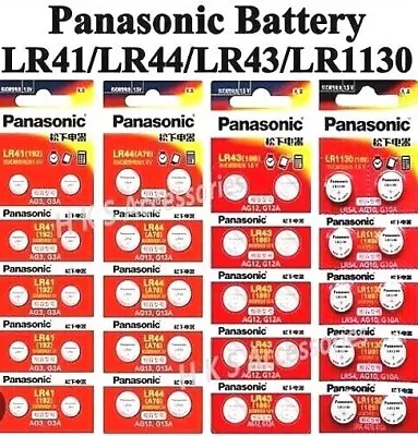 Upto 100 -Panasonic LR41(192) LR43(186) LR44(A76) Ba-ttery 2026 Expiry • $3.09