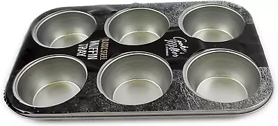 6 Deep Cup Non Stick Muffin Fairy Cake Baking Tray Tin Yorkshire Pudding Pies (1 • £8.95