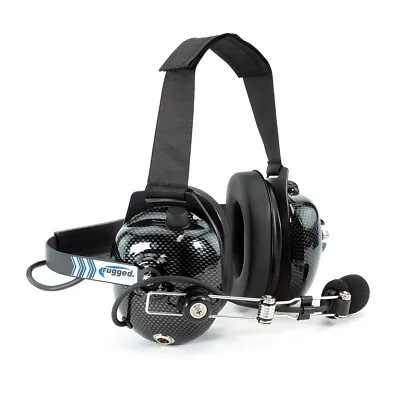 Rugged Radios H41-CF Behind The Head Carbon Fiber NASCAR Racing Two Way Headset • $80