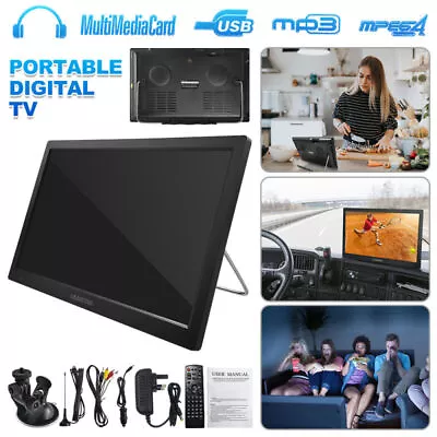 13.3 Inch Freeview Portable Television 1080P HDMI Digital USB TV Player 12 VOLT • £92.99