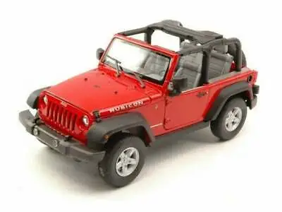 2007 Jeep Wrangler Rubicon - Red Diecast 1:24 Scale Model Car - Welly 22489RD~ • $19.95