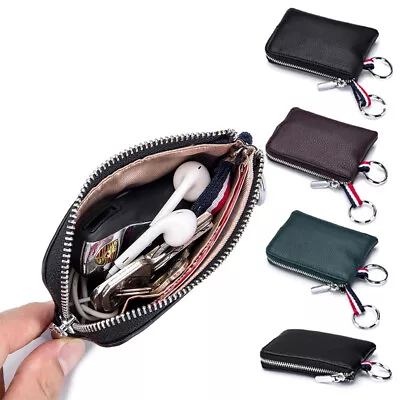 Mens Car Key Wallet Leather Change Bag Purse Card Coin Pouch With Keychain Gift • $7.96