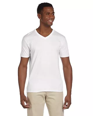 Gildan Adult Softstyle 4.5 Oz. 100% Preshrunk Cotton V-Neck T-Shirt G64V XS-3XL • $10.01