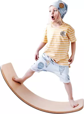 Wooden Wobble Balance Board Wave Boards For Kids Toddler Open Ended Montessori  • $76.99