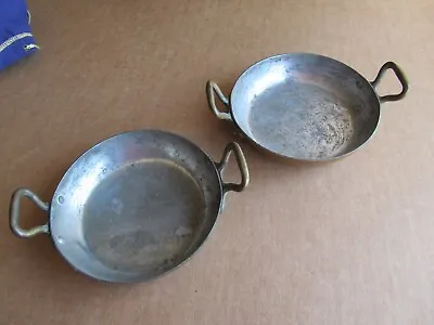 2 - Made In France Saute Pan Copper W/ Brass Handles - Cooking - 2 Pans • $59.99