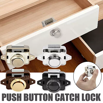 5-30x Push Button Catch Latch Lock Caravan Camper Door Drawer Cabinet Mini Locks • £45.99