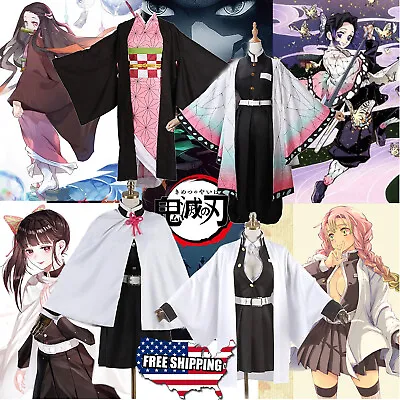$59.99 • Buy Anime Demon Slayer Nezuko Mitsuri Shinobu Kanao Costume Women Kimono Uniform Set