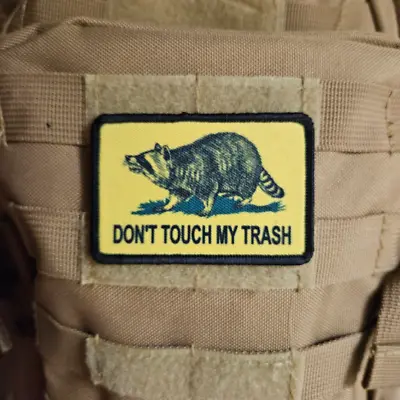 Don't Touch My Trash Raccoon Gadsden Flag Meme 2 X3  Hook & Loop Patch • $8.89