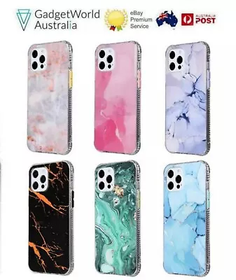 IPhone 13 PROMax PRO 12 Promax Iphone 11 78 SE X XR Marble Shockproof Cover Case • $12.99