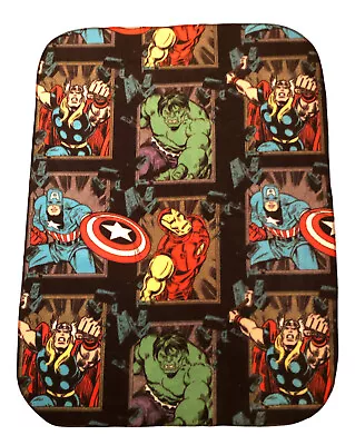 New! MARVEL (Print #2)  Super Heros Print Kids / Baby Fleece Blanket 38  X 28  • $10.50