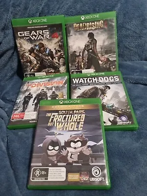 Xbox One Games Bundle X5 Gears Of War Division Dead Rising South Park Watch Dogs • $45