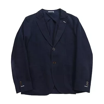 Gant Rugger Blazer Mens 46 Navy Blue Cotton Casual Single Breasted Sports Jacket • £34.95