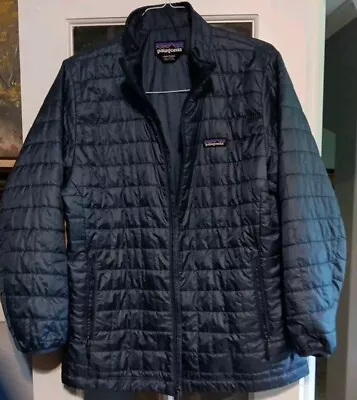 Patagonia Nano Puff Full Zip Blue Puffer Jacket Mens Large • $70