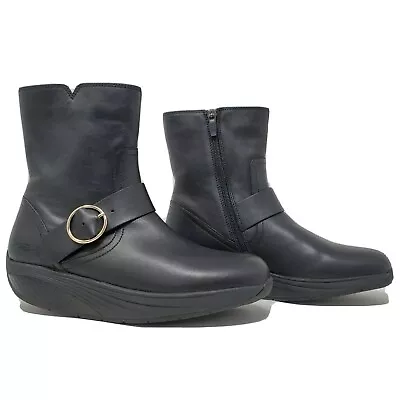 MBT Women's Magee Mid Boot Black Nappa SIZE 5 - 5.5 • $99