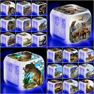 $11.99 • Buy Jurassic Park Alarm Clock LED Digital Color Changing Night Light Cube Clock