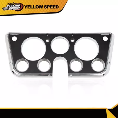 $45.69 • Buy Fit For 1967-1972 Chevy C10 Truck Dash Bezel Chrome 7 Hole Plastic Part Black 