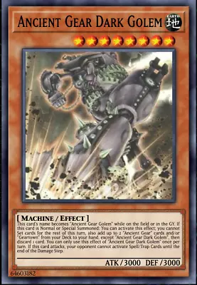 Yugioh! Ancient Gear Dark Golem🗿 LEDE-EN006 Legacy Of Destruction! PRESALE • $2.99