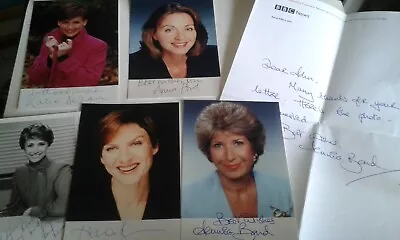 £42 • Buy Fiona Bruce,jan Leeming,anna Ford,katie Derham & Jennie Bond Signed Photos