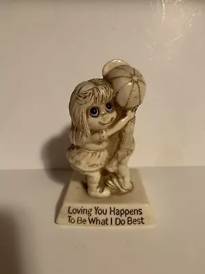Vintage 70's R&W Berries Co  Loving You Happens To Be What I Do Best  Figurine • $7.99
