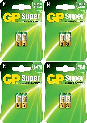 8 X GP LR1 1.5V Super Alkaline Batteries N E90 MN9100 GP910A 910A Long Exp • £6.13