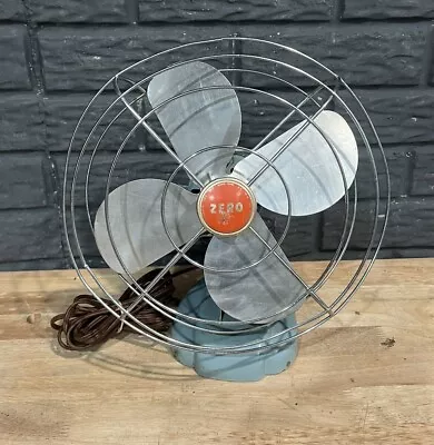 Vintage Mid-Century Blue ZERO Electric FAN  McGraw-Edison Model 10498 READ • $45.99