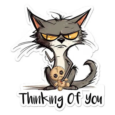 Voodoo Doll Thinking You Sticker • $3.96