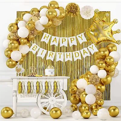 Happy Birthday Bunting Banner Age 16th 18th 20th 25th Party Decor Balloons UK • £1.99