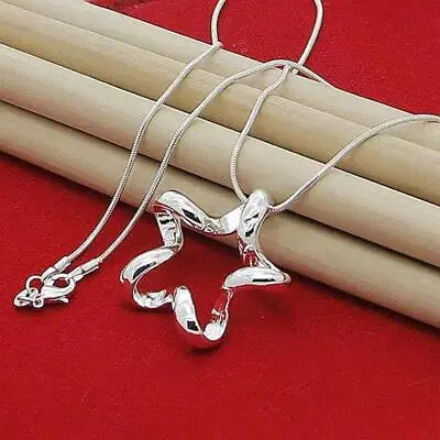 925 Sterling Silver Necklace For Women Jewelry Stars Christmas Gifts Wedding • $2.09