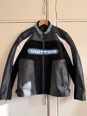 Louis Vuitton Leather Biker Racer Heavy Duty Jacket Black Size 48 (M)*WORN ONCE* • £399.99