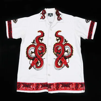 £21.99 • Buy Vintage Chinese Dragon Shirt | Small | Party Festival Pattern 90s Retro Graphic
