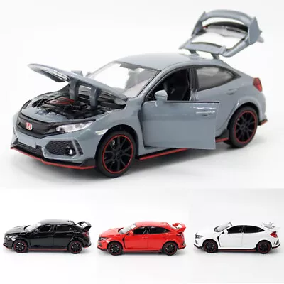 1:32 Honda Civic Type R Model Car Metal Diecast Gift Toy Vehicle Kids Collection • £17.99