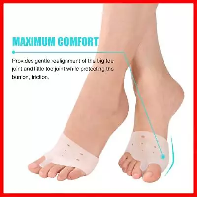 2PCS Silicone Corrector Relief Gel Toe Separator Hammer Toe Forefoot Pad USA • $15.19