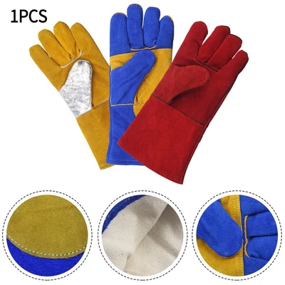 £23.14 • Buy 1 Pair Of Welding Gloves Heat Resistant BBQ/Oven/MIG/TIG Leather Welder Gloves