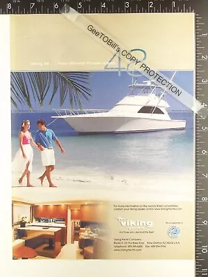 2004 AD ADVERTISING ADVERTISEMENT For Viking 48 Boat Yacht 2003 2005 • $12.50