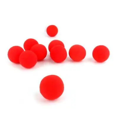 10 Pieces Soft Red Sponge Ball Set For Close-Up Comedy Magic Tricks • £4.44