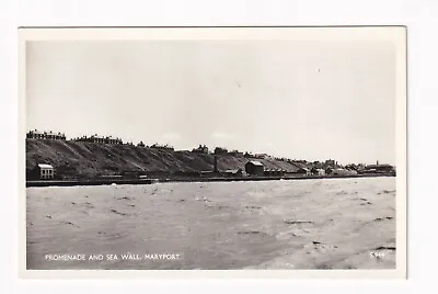 Real Photo Postcard Promenade And Sea Wall Maryport • £2.99