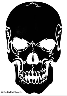 Skull Cracking Stencil Durable & Reusable Stencils 7x4Inch FREE SHIPPING • $5.99