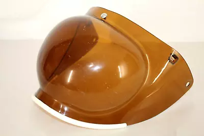 Vintage Paulson Motorcycle Helmet AMBER Visor Bubble Flip Shield BF-6 • $34.99