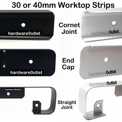 Kitchen Worktop Edging Strip Trim Cap End Corner Straight BULLNOSE 30 - 40mm   • £3.10