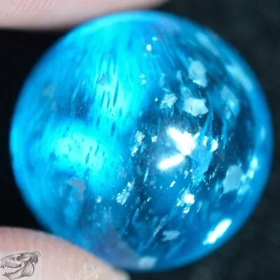 Handmade Aqua Blue Mica Marble 9/16 In Polished 1860-1920 Germany S905 • $29.95