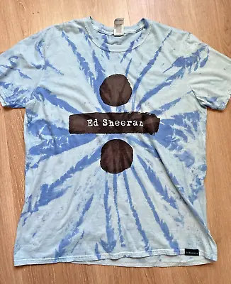 Ed Sheeran Official Merch Tie Dye Blue Divide Large T-shirt Merchandise P2p 40  • £17.99